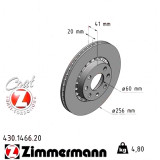 Передний тормозной диск 256x20 430146620 Otto Zimmermann CoatZ