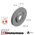 Передний тормозной диск 302x28 Zimmermann CoatZ