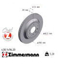 Задний тормозной диск 292x20 Zimmermann CoatZ