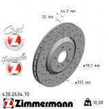 Передний тормозной диск 355x32 430263470 Otto Zimmermann Formula Z