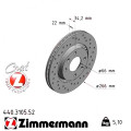 Спортивний передній гальмівний диск з перфорацією 266x22 Zimmermann Sport Z