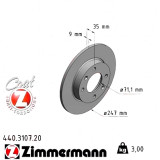 Задний тормозной диск 247x9 440310720 Otto Zimmermann CoatZ