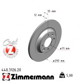 Задний тормозной диск 290x12 440312620 Otto Zimmermann CoatZ