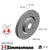 Спортивный передний тормозной диск с перфорацией 325x30 450521052 Otto Zimmermann Sport Z