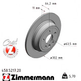 Задний тормозной диск 302x11 450521720 Otto Zimmermann CoatZ
