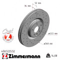 Спортивний передній гальмівний диск з перфорацією 349x34 Zimmermann Sport Z