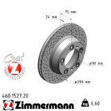Задний тормозной диск 299x24 460152720 Otto Zimmermann CoatZ
