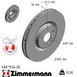 Передний левый тормозной диск 360x36 460155420 Otto Zimmermann CoatZ