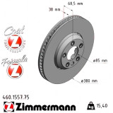 Передний левый тормозной диск 380x38 460155775 Otto Zimmermann Formula Z