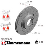 Передний левый тормозной диск 350x34 460451070 Otto Zimmermann Formula Z