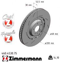 460.4530.75 Zimmermann Formula Z Передний левый тормозной диск 390x38 на PORSCHE MACAN (95B) с двигателем 3.0 S Diesel