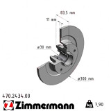 Задний тормозной диск 300x11 470243400 Otto Zimmermann CoatZ