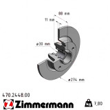 Задний тормозной диск 274x11 470244800 Otto Zimmermann CoatZ