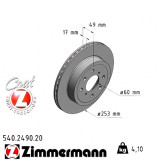 Передний тормозной диск 253x17 540249020 Otto Zimmermann CoatZ