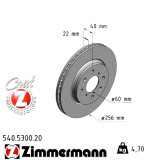 Передній гальмівний диск 256x22 540530020 Otto Zimmermann CoatZ