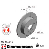 Задний тормозной диск 297x11 590280920 Otto Zimmermann CoatZ