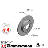 Задний тормозной диск 239x10 600320620 Otto Zimmermann CoatZ