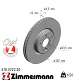 Передний тормозной диск 320x25 610372220 Otto Zimmermann CoatZ