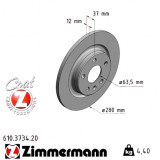 Задний тормозной диск 280x12 610373420 Otto Zimmermann CoatZ